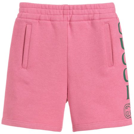 Gucci - Pink Cotton Jersey Shorts | Childrensalon