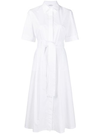Shop white P.A.R.O.S.H. short-sleeve midi shirtdress with Express Delivery - Farfetch
