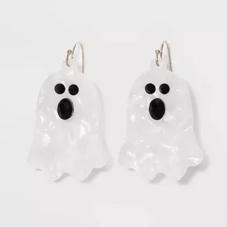 Halloween Acrylic Ghost Earrings - White : Target