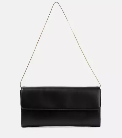 Aurora Leather Shoulder Bag in Black - The Row | Mytheresa
