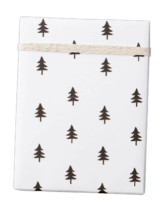 Modern Minimalist Black & White Christmas Tree Wrapping Paper gift