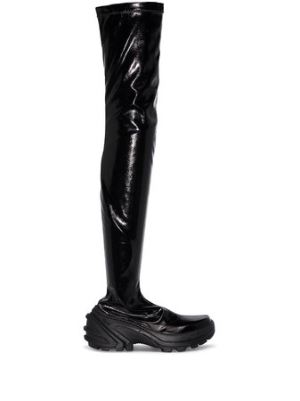 Shop black 1017 ALYX 9SM thigh-high thick-sole boots with Express Delivery - Farfetch