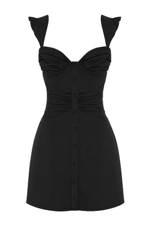 Clothing : Bodycon Dresses : 'Mistress Rocks 'Girl Crush' Black Cap Sleeve Mini Dress
