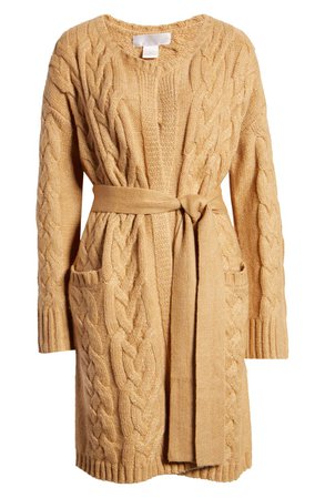 Rachel Parcell Cozy Cable Belted Long Cardigan (Nordstrom Exclusive) | Nordstrom