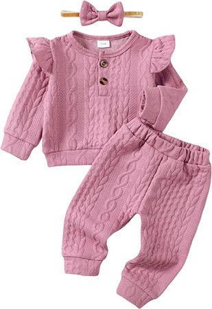 Amazon.com: Infant Baby Girl Clothes Tops Pants Set Toddler Girls Clothing Sweatshirts Baby Outfit for Girls: Clothing, Shoes & Jewelry
