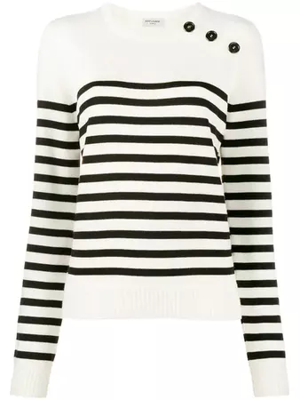 SAINT LAURENT White striped jumper