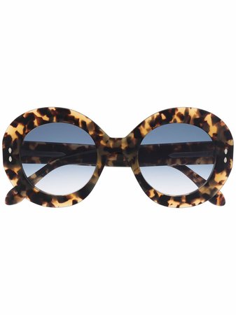Isabel Marant Eyewear Round Tortoise Sunglasses - Farfetch