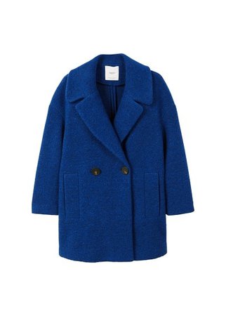 MANGO Unstructured wool-blend coat