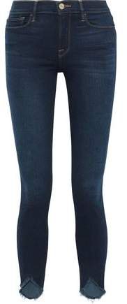 Le Skinny De Jeanne Frayed Mid-rise Skinny Jeans