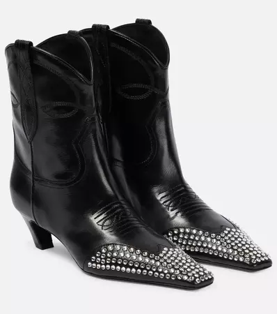 Khaite - Dallas leather ankle boots | Mytheresa