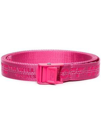 Off-White pink Mini industrial logo belt
