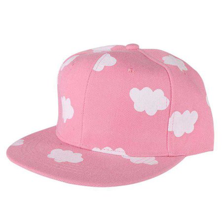 Pastel Puffy Clouds Snapback Ball Cap Baseball Hat by Kawaii Babe