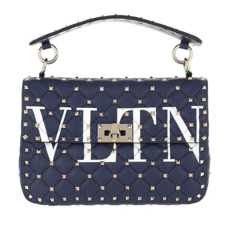 Valentino Candystud Shoulder Bag Blue/White in blau | fashionette