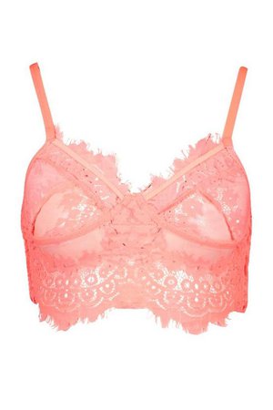 Premium Lace Cupped Bralet | Boohoo