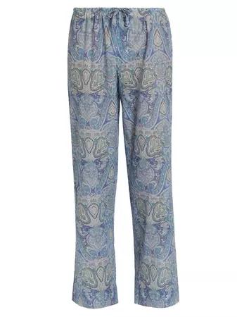 Shop Papinelle Nahla Paisley Cotton Pajama Pants | Saks Fifth Avenue