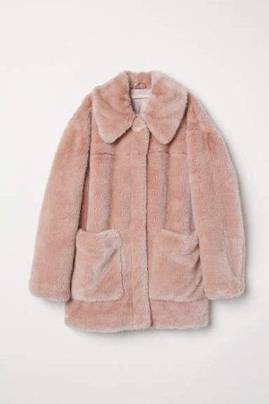 Faux Fur Jacket - Pink