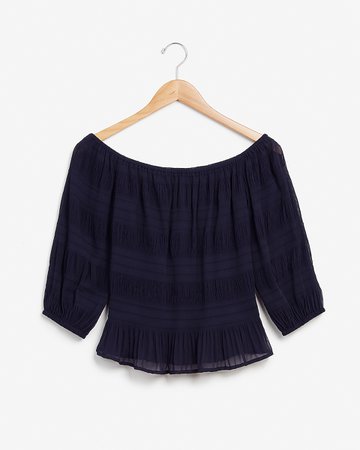 Pleated Off The Shoulder Top | Express