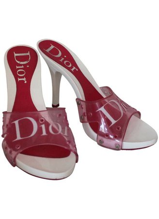 Y2K Dior sandals heels pink