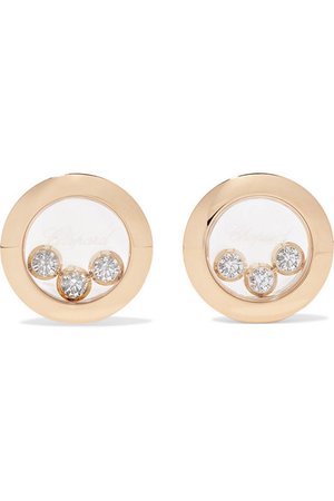 Chopard | Happy Diamonds 18-karat gold diamond earrings | NET-A-PORTER.COM