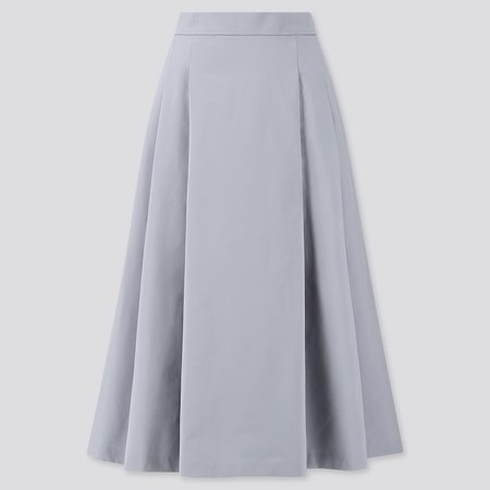 WOMEN DRY STRETCH HIGH-WAISTED FLARE SKIRT | UNIQLO US blue