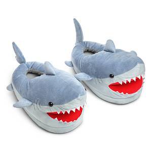 Shark Plush Slippers for Grown Ups | Thinkgeek.ca