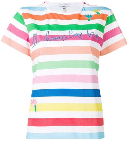 striped graphic T-shirt