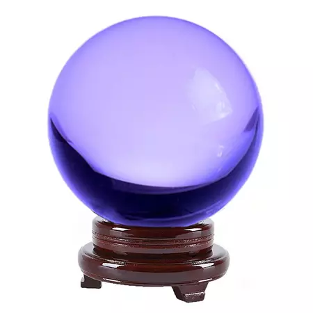 Amlong | Purple Crystal Ball with Wooden Stand - Walmart.com