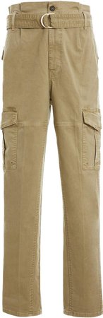 Safari Belted Cotton Cargo Pants