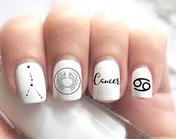 cancer zodiac nails design - Google Search