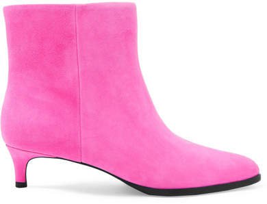 Agatha Suede Ankle Boots - Pink