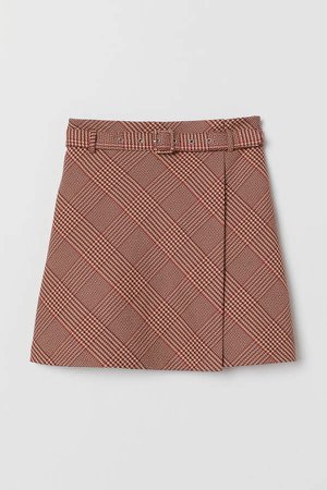 Skirt with Belt - Red