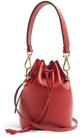 Mon Tresor Mini Leather Bucket Bag - Womens - Red