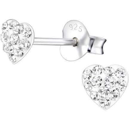 silver heart earrings - Google Search