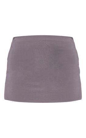 Charcoal Slinky Seam Detail Bodycon Mini Skirt | PrettyLittleThing USA