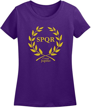 Amazon.com: Ladies Camp Jupiter SPQR T-Shirt -X-Large -Purple: Clothing