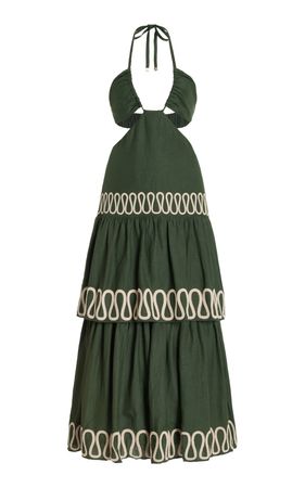 Keava Cutout Linen-Blend Midi Dress By Significant Other | Moda Operandi