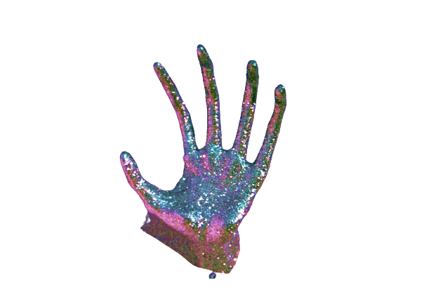 glitter hand