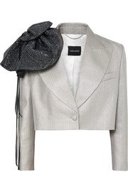 Ralph & Russo | Silk satin-trimmed lamé blazer | NET-A-PORTER.COM