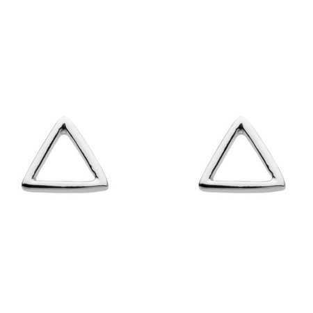 Silver Open Triangle Stud Earrings | Bailey & Sons, Berkhamsted