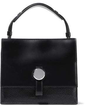 Baby Moon Glossed And Textured-leather Shoulder Bag