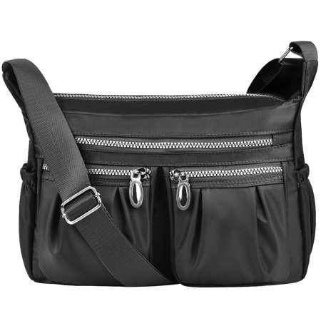 Vbiger - Vbiger Women Shoulder Bags Messenger Handbags Multi Pocket Waterproof Crossbody Bags - Walmart.com black