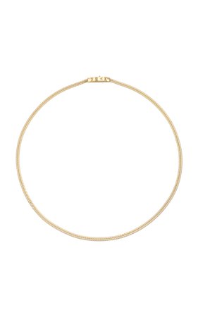 Herringbone 9k Gold-Plate Chain Necklace By Tom Wood | Moda Operandi