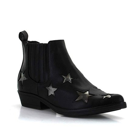 Amazon.com | Seven7 Women's Rockstar Ankle Boot Pointed Toe with Superstar Bootie Black 7 | Ankle & Bootie