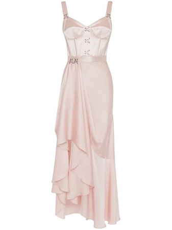 dusty pink corset dress
