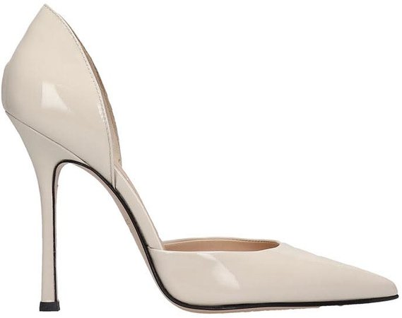 Pumps In White Patent Leather