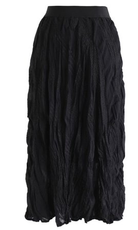 black maxi skirt