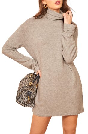 Reformation Daze Long Sleeve Turtleneck Sweater Dress | Nordstrom
