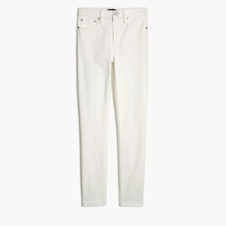 9" high-rise skinny jean in white denim