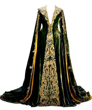 Green & gold gown