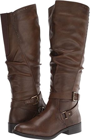 Amazon.com | WHITE MOUNTAIN Shoes Liona Women's Boot, Brown/Burn/SM, 9 M | Knee-High